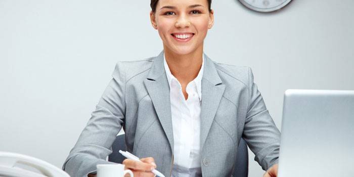 Chica lugar de trabajo