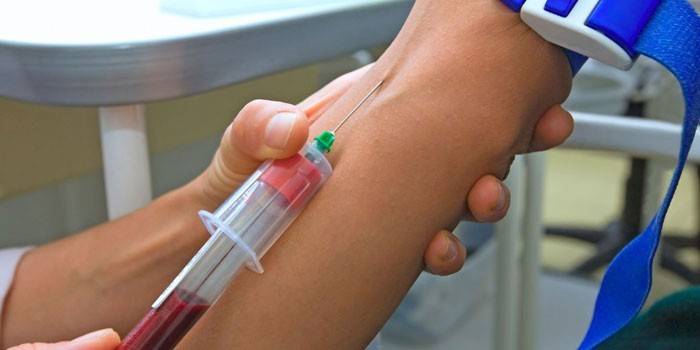 Amostragem de sangue de uma veia
