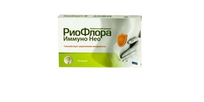 La droga Rioflora Immuno Neo en el paquete