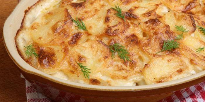 Casserole de pommes de terre aux champignons