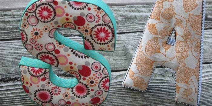 Lettres 3D en tissu