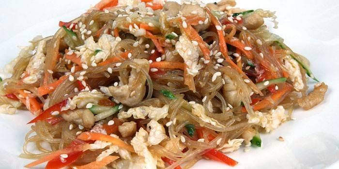 Warmer Fleischsalat mit funchose