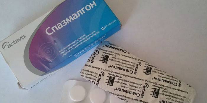 „Spazmalgon“ tabletės pakuotėje