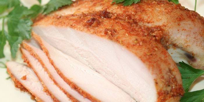 Pastrami de poulet prêt