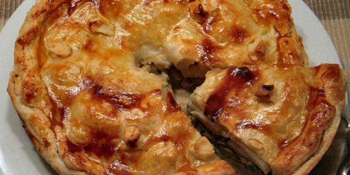 Quiche mit getrockneten Pilzen