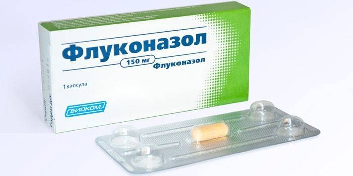 Капсула с флуконазолом по паковању