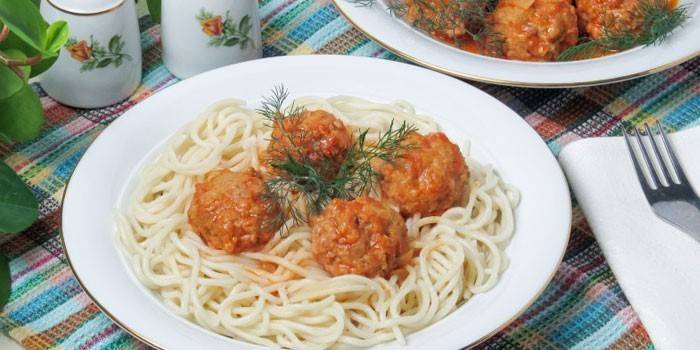 Marha húsgombóc spagetti mártással