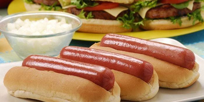 Hot dog e hamburger