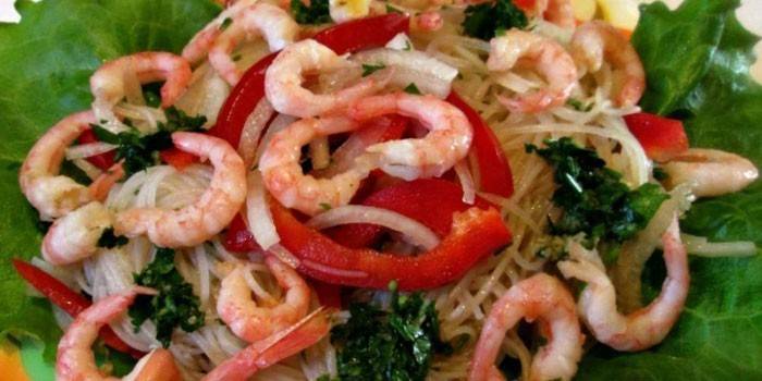 Antipasto funchosa di gamberi