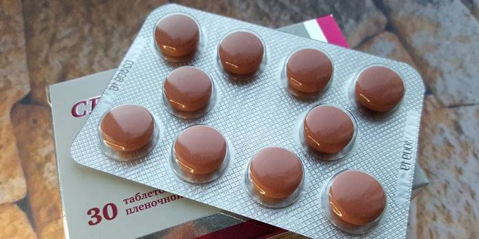 Máy tính bảng Selzinc trong một vỉ