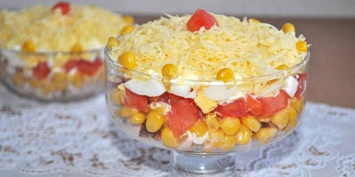 Gỏi sẵn sàng trước khi phục vụ