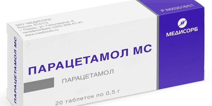 Tablete de paracetamol per pachet