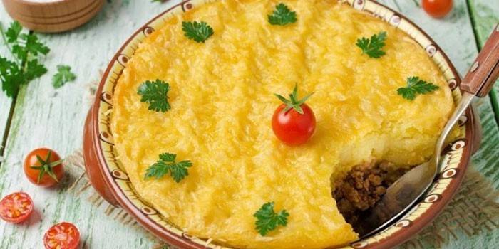 Mit Hackfleisch servieren