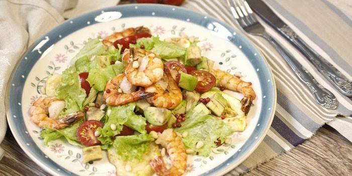 Ensalada de camarones