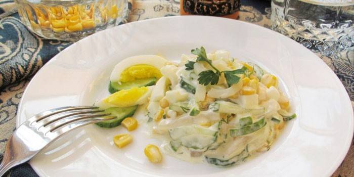 Tintenfischsalatteller