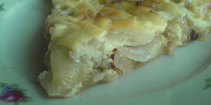 Stück Zwiebelkuchen