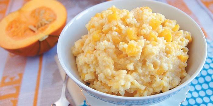 Gachas de calabaza Amistad en un plato