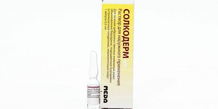 Solcoderm oldat a csomagolásban