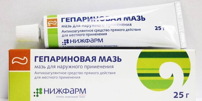 Heparino tepalas