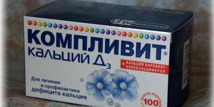 Calciu D3 Complivit pe ambalaj