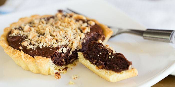 Cesto di sabbia crostata al cioccolato