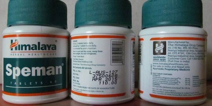 Medicamentul Speman în borcane