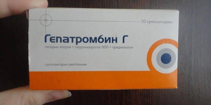 Supozitoare cu hepatrombină G per pachet