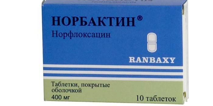 Bir pakette Norbactin tabletleri