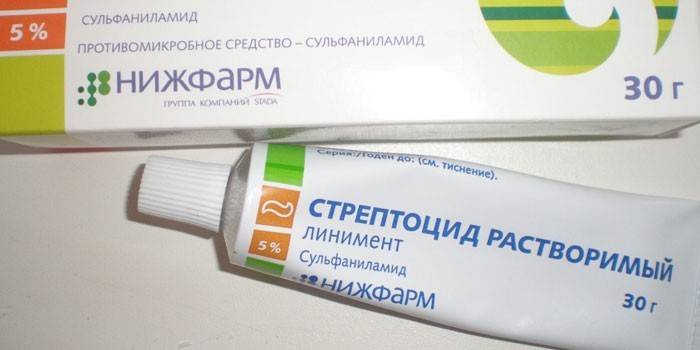 Streptocide unguento in un tubo