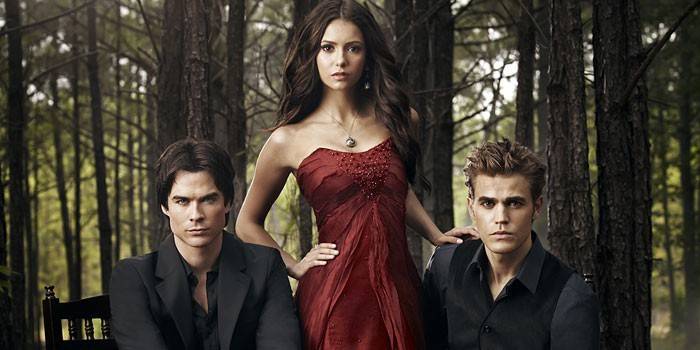 Ian Somerhalder, Nina Dobrev et Paul Wesley (série télévisée The Vampire Diaries)