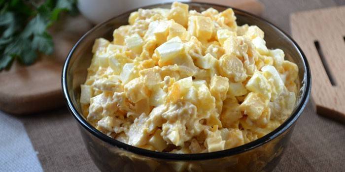 Salada de Queijo de Frango Cozido