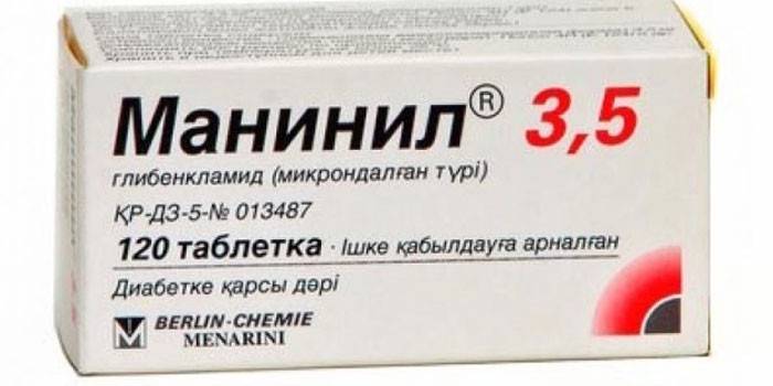 Maninil Tabletten in Packung