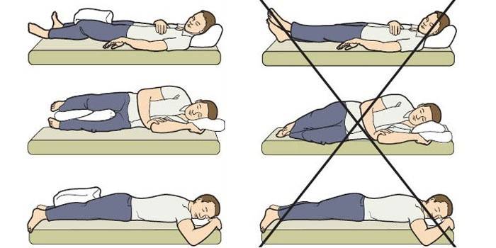 Posición recomendada para dormir y descansar en el período temprano