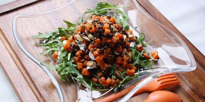Warmer Linsensalat