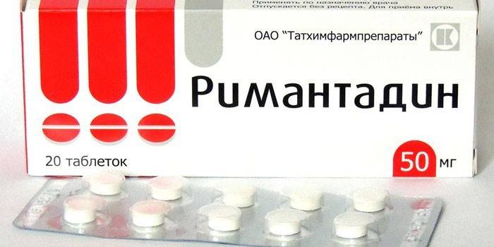 טבליות Remantadine בחבילה