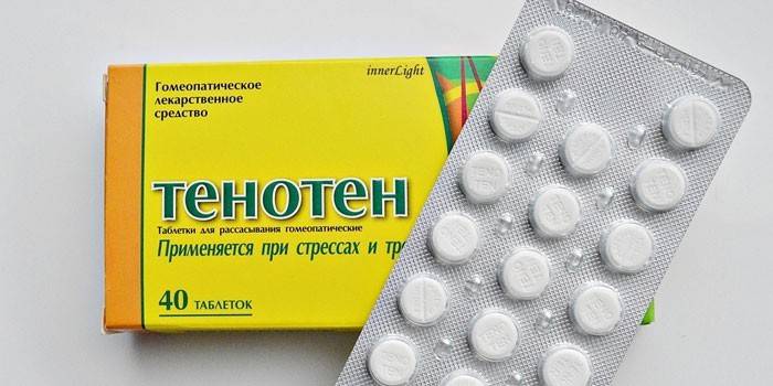 Tenoten tabletes blistera iepakojumā