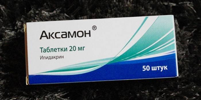 Axamon tabletes iepakojumā