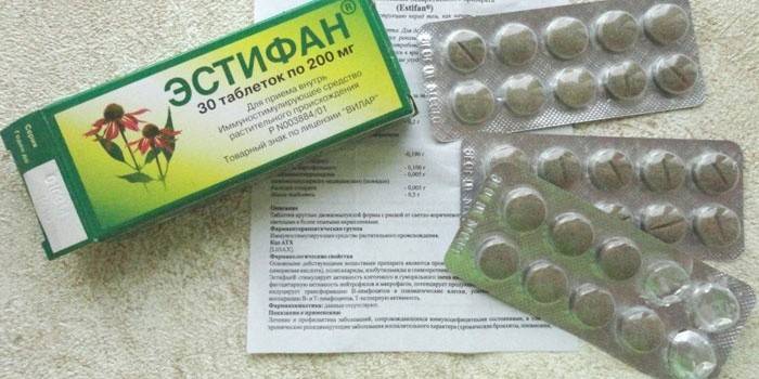 Medicina herbaria en tabletas Estifan