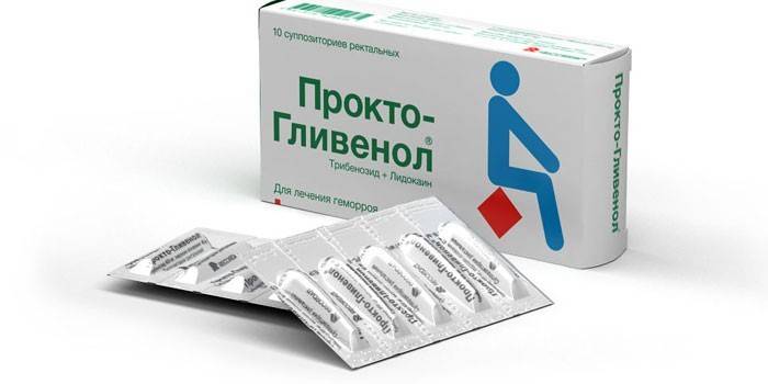 Rektale suppositorier Procto-Glivenol-pakning