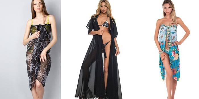 Filles dans des paréos à la mode