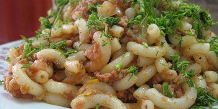 Sừng hải quân với thịt băm