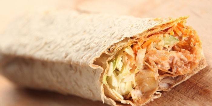 Shawarma casero listo