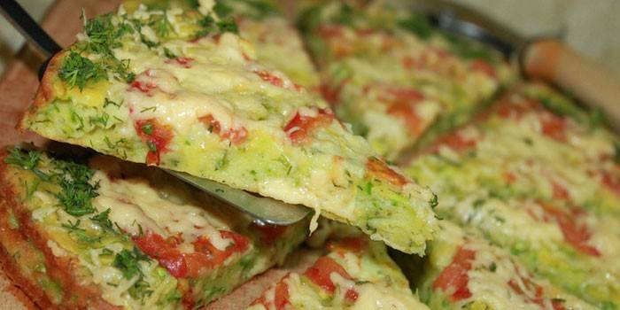 Pizza aux courgettes