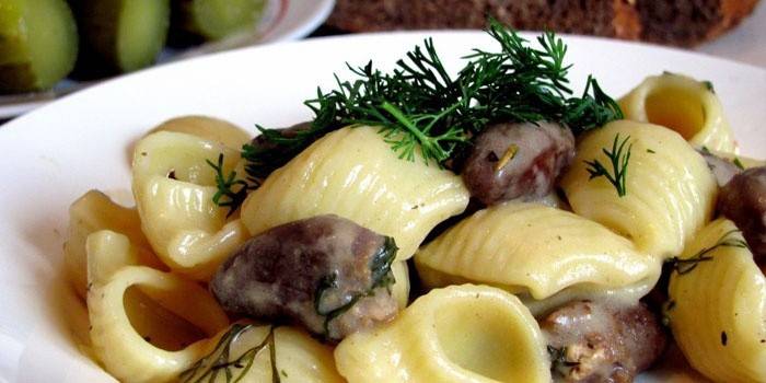 Pasta Chicken Hearts