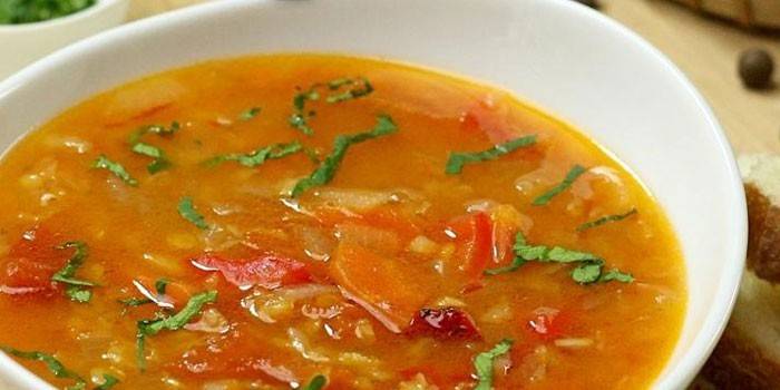 Sopa de Arroz com Legumes