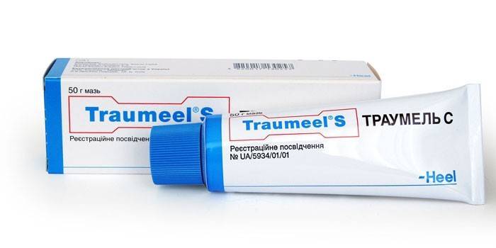 Gel Traumeel C στη συσκευασία