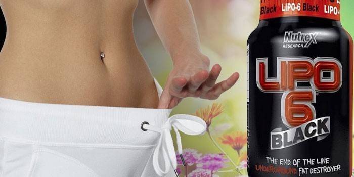 Riebalų degintuvas „Lipo-6 Black“ banke