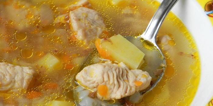 Súp kiều mạch với thịt gà