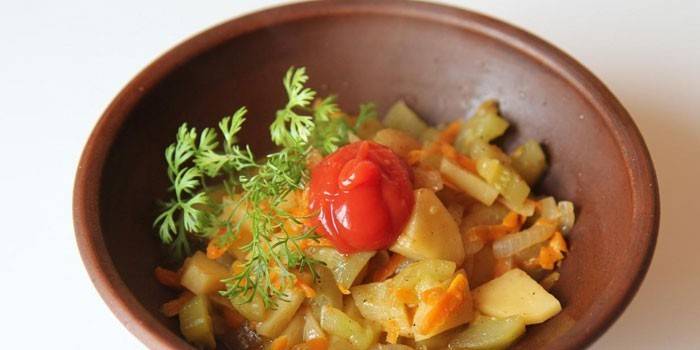 Spezzatino di patate con zucchine