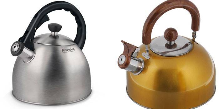 Dva nerezové kanvice Rondell Perfect RDS-494 a Mayer & Boch